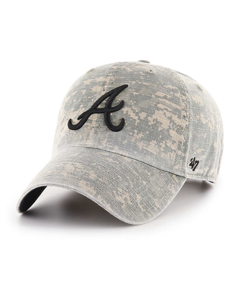 Atlanta Braves 47 Brand Digital Camo Clean Up Adjustable Hat - Detroit Game  Gear