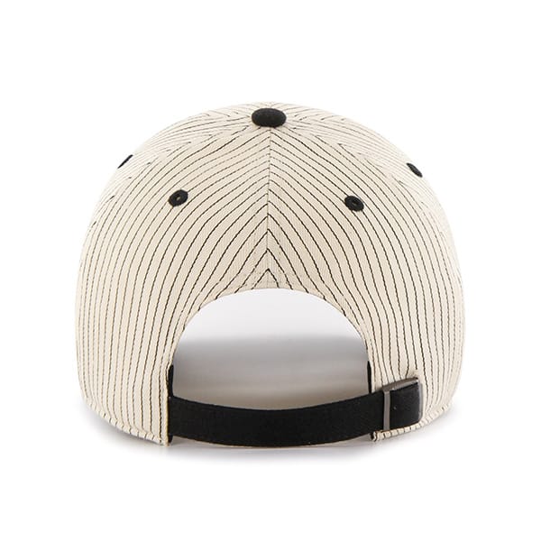 Chicago White Sox Pinstripe Home Run Two Tone Clean Up Black 47 Brand Adjustable Hat - Image 2