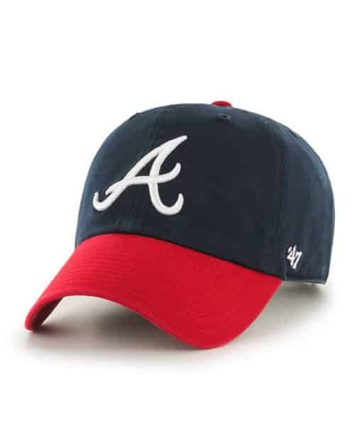 Atlanta Braves 47 Brand Navy Red Home Clean Up Adjustable Hat