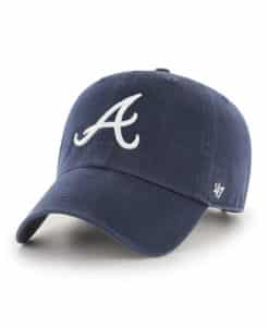 Atlanta Braves 47 Brand Navy Road Clean Up Adjustable Hat