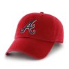 Atlanta Braves 47 Brand Red Clean Up Adjustable Hat