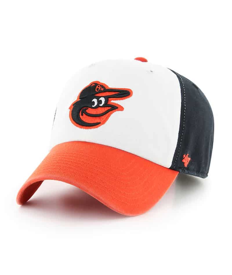 47 White Baltimore Orioles Clean Up Adjustable Hat