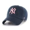 New York Yankees 47 Brand Navy Pink Clean Up Adjustable Hat