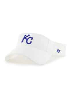 Kansas City Royals 47 Brand White VISOR Clean Up Adjustable Hat