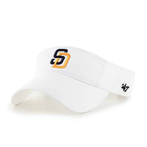 San Diego Padres Clean Up Visor White 47 Brand Adjustable Hat