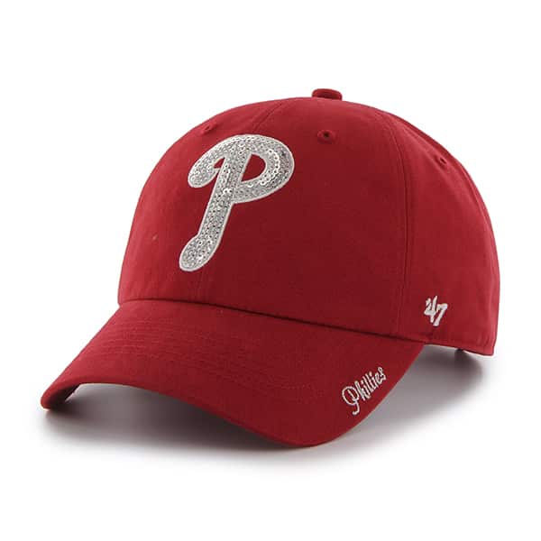 Philadelphia Phillies Women's 47 Brand Sparkle Red Clean Up Hat