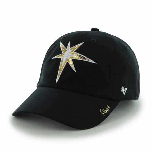 Tampa Bay Rays Sparkle Team Color Clean Up Navy 47 Brand Womens Hat