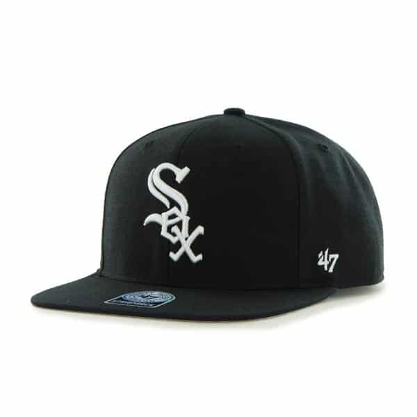 Chicago White Sox Sure Shot Black 47 Brand Adjustable Hat
