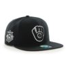 Milwaukee Brewers 47 Brand Black Sure Shot Snapback Hat