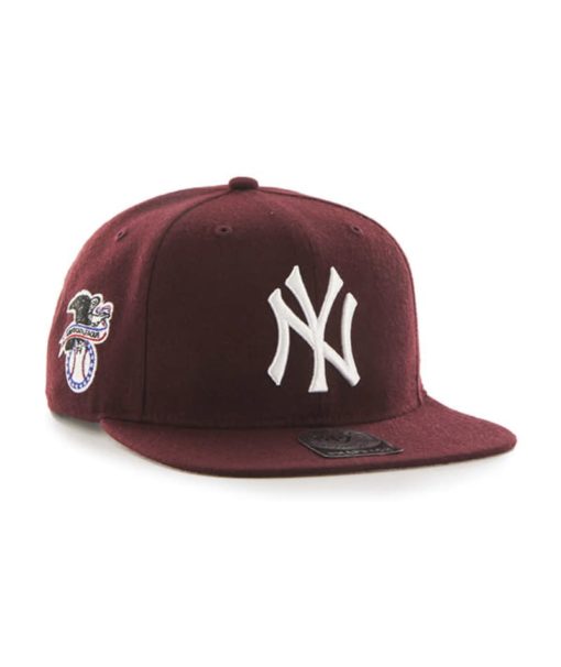New York Yankees 47 Brand Dark Maroon Sure Shot Snapback Hat