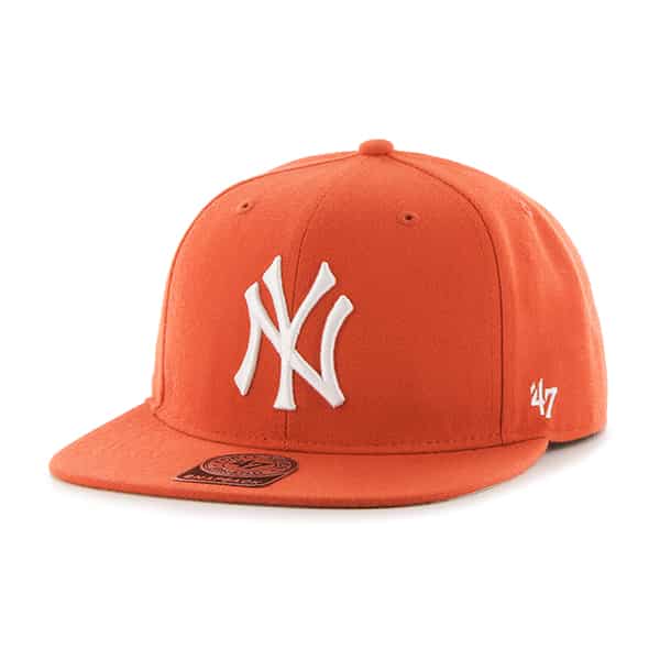 New York Yankees Sure Shot Orange 47 Brand Adjustable Hat - Detroit ...