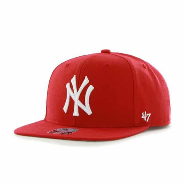 New York Yankees Sure Shot Red 47 Brand Adjustable Hat - Detroit Game Gear