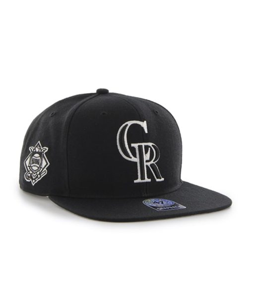 Colorado Rockies 47 Brand Black Sure Shot Snapback Adjustable Hat