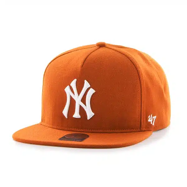 New York Yankees Sure Shot Dart Captain Dt Burnt Orange 47 Brand Adjustable Hat