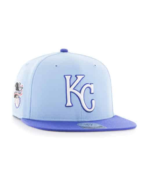 Kansas City Royals 47 Brand Sure Shot Columbia Blue Snapback Hat - Image 2