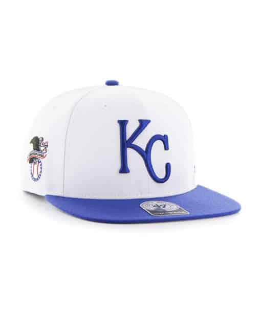 Kansas City Royals 47 Brand Sure Shot White Blue Snapback Hat