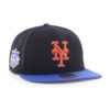 New York Mets 47 Brand Black Blue Sure Shot Snapback Hat