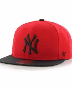 New York Yankees Sure Shot Two Tone Captain Red 47 Brand Adjustable Hat