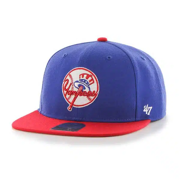 New York Yankees Sure Shot Two Tone Captain Royal 47 Brand Adjustable Hat