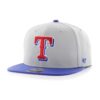 Texas Rangers 47 Brand Gray Blue Sure Shot Hat