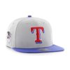 Texas Rangers 47 Brand Gray Blue Sure Shot Snapback Hat