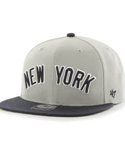 New York Yankees Script Side Two Tone Captain Gray 47 Brand Adjustable Hat