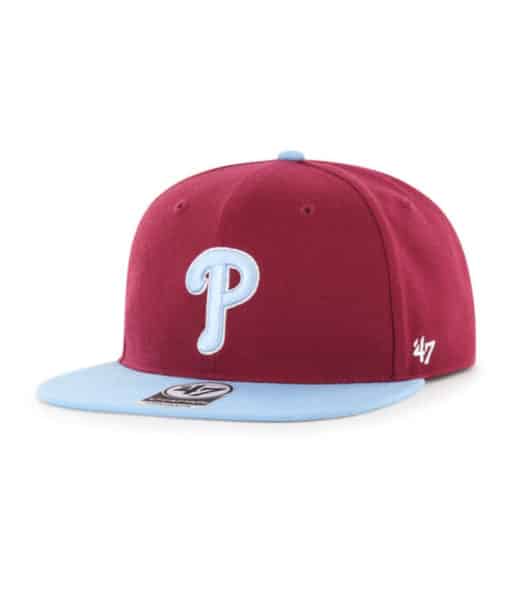 Philadelphia Phillies 47 Brand Columbia Cardinal Sure Shot Under Snapback Hat - Image 4