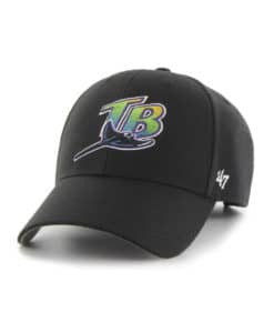 Tampa Bay Rays 47 Brand Cooperstown Black MVP Adjustable Hat