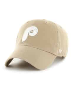 Philadelphia Phillies 47 Brand Cooperstown Khaki Clean Up Adjustable Hat