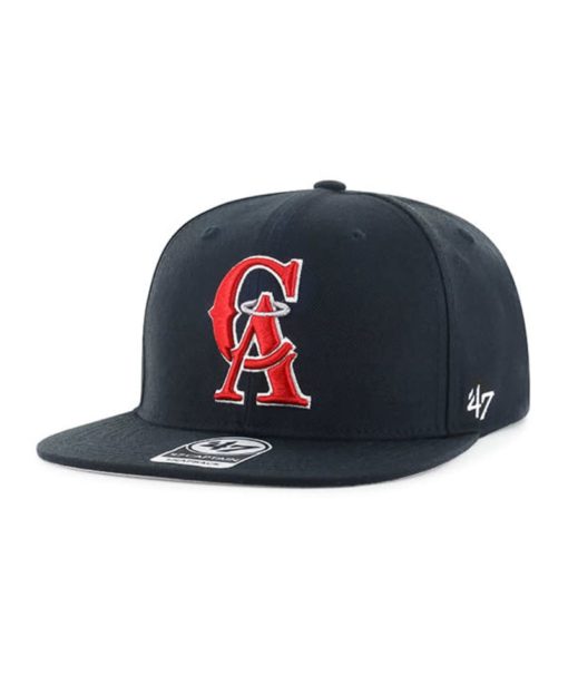 Los Angeles Angels 47 Brand Navy Cooperstown No Shot Snapback Hat