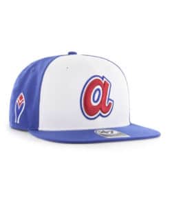 Atlanta Braves 47 Brand Cooperstown Blue White Red Sure Shot Snapback Hat