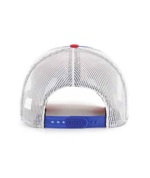 Atlanta Braves 47 Brand Cooperstown Side Note Trucker Blue White Mesh Snapback Hat - Image 2