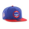 Chicago Cubs 47 Brand Blue Red Cooperstown Sure Shot Snapback Hat