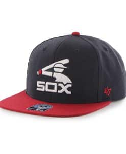 Chicago White Sox 47 Brand Cooperstown Navy Red Sure Shot Snapback Hat