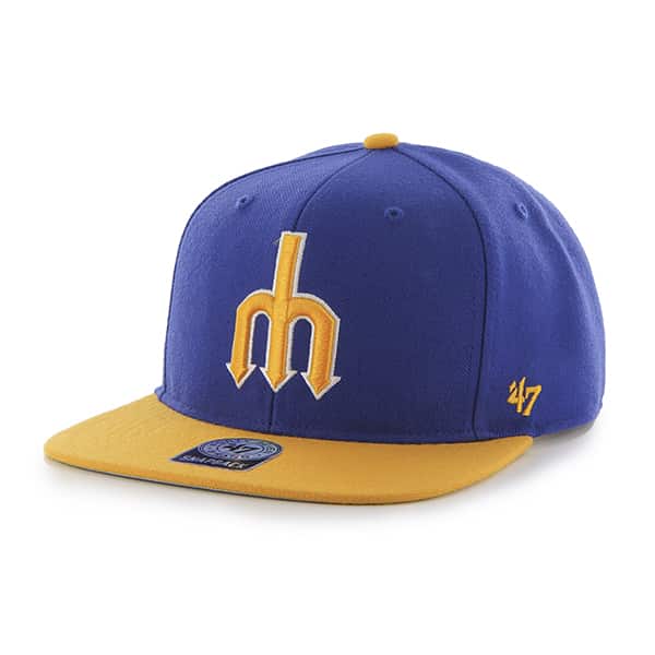 Seattle Mariners Sure Shot Two Tone Captain Royal 47 Brand Adjustable Hat