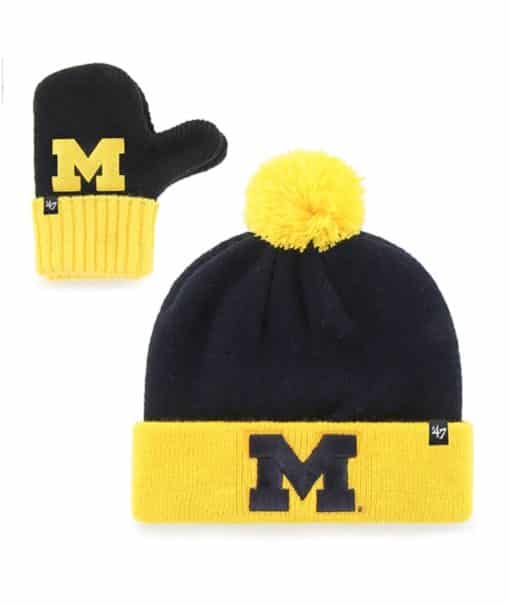 Michigan Wolverines Bam Bam Set Navy 47 Brand INFANT Hat