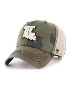 Louisiana Tech Bulldogs 47 Brand Burnett Frontline Green Camo Clean Up Adjustable Hat