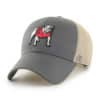 Georgia Bulldogs 47 Brand Charcoal Flagship MVP Khaki Mesh Snapback Hat