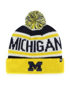 Michigan Wolverines KIDS 47 Brand Hangtime Navy Cuff Knit Hat