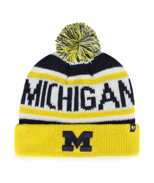 Michigan Wolverines KIDS 47 Brand Hangtime Navy Cuff Knit Hat