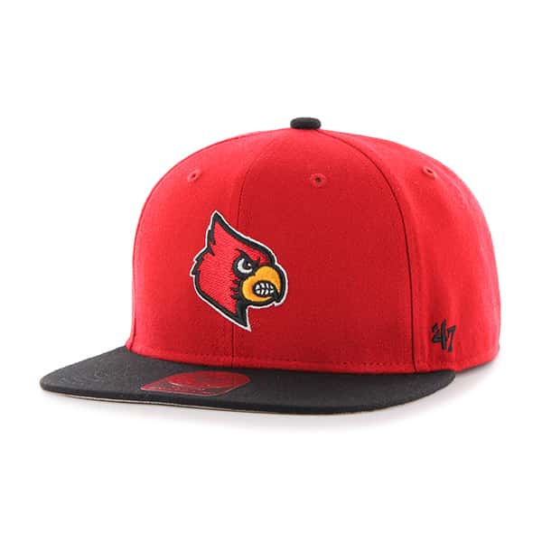 Louisville Cardinals Lil Shot Two Tone Captain Red 47 Brand KID Hat Detroit Game Gear