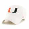 Miami Hurricanes 47 Brand White Clean Up Adjustable Hat