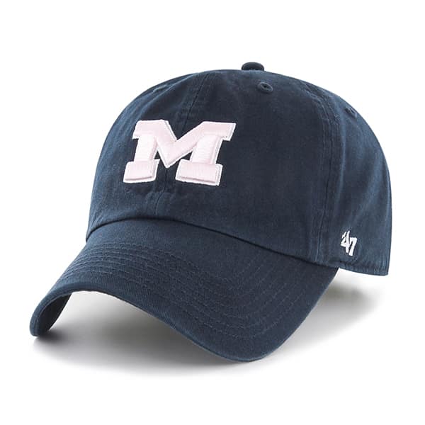 Michigan Wolverines Pink Clean Up Navy 47 Brand YOUTH Hat - Detroit ...