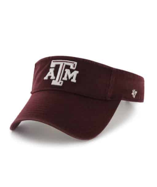 Texas A&M Aggies 47 Brand Dark Maroon VISOR Clean Up Adjustable Hat