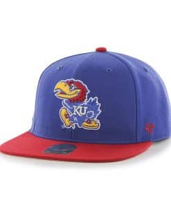 Kansas Jayhawks Sure Shot Two Tone Captain Royal 47 Brand Adjustable Hat