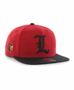 Louisville Cardinals 47 Brand Red Black Sure Shot Snapback Adjustable Hat