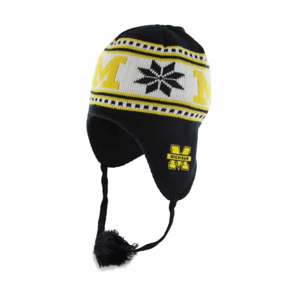 Michigan Wolverines Wampa Knit Navy 47 Brand YOUTH Hat