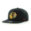 Chicago Blackhawks 47 Brand Black Sure Shot Snapback Adjustable Hat