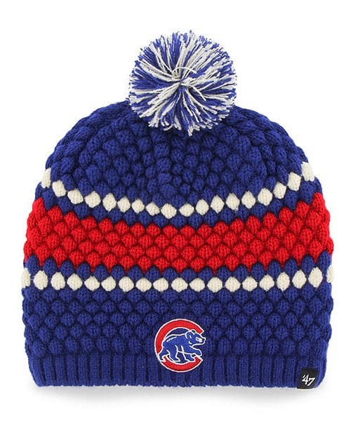 Chicago Cubs Women's 47 Brand Blue Leslie Beanie Hat Detroit Game Gear