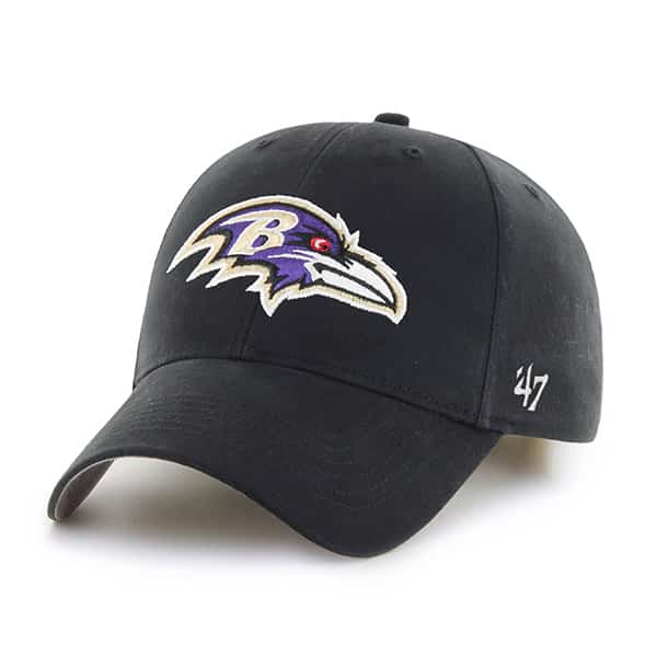 Baltimore Ravens KIDS 47 Brand Black MVP Adjustable Hat